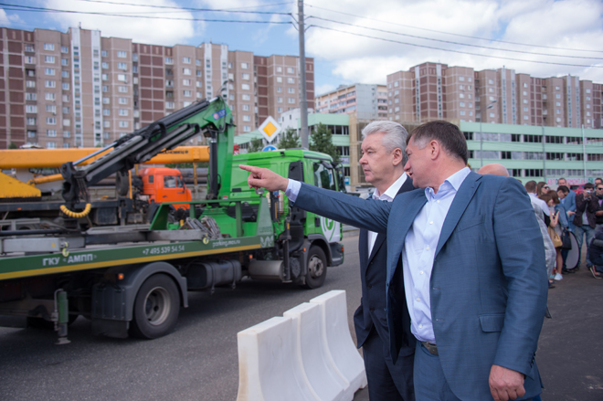 Собянин открыл бессветофорное движение по Варшавке в районе Бутово