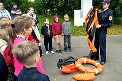 На Джамгаровском пруду прошёл мастер-класс по безопасности  на водных объектах осенью